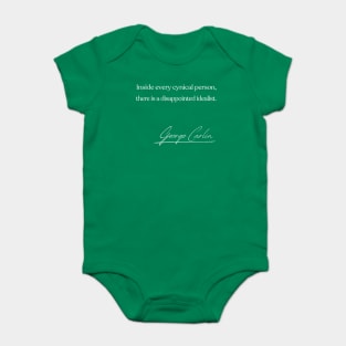 George Carlin Quotes Design Baby Bodysuit